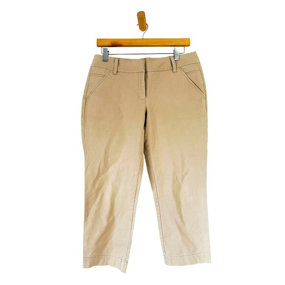 Eileen Fisher Pants - Eileen Fisher Women's Small Beige Cotton Casual Crop Pants